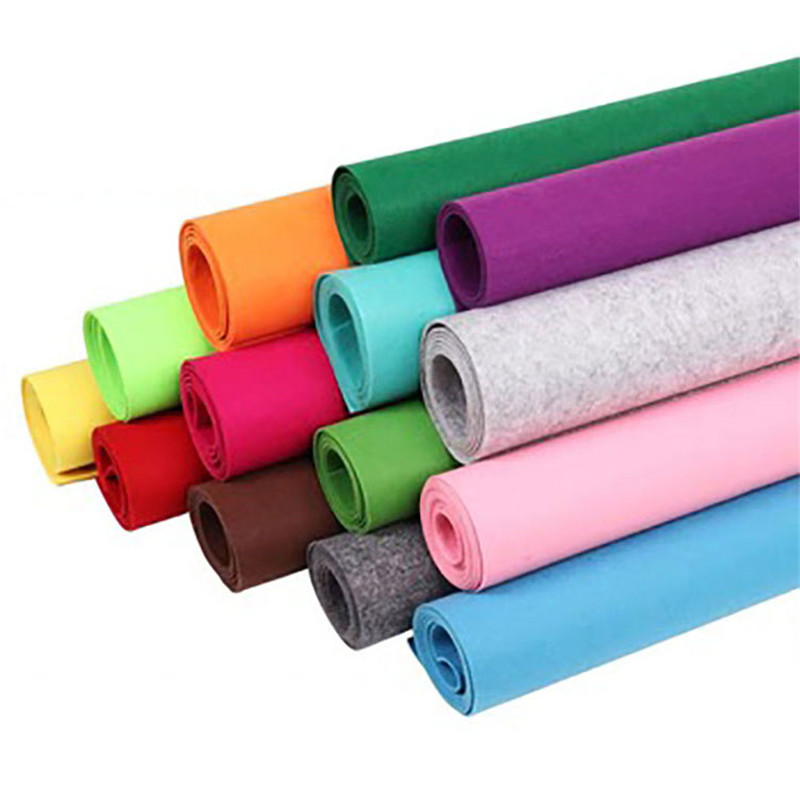 	industrial felt polyester needle punched non woven felt fabric 3mm color wool felt for craft 