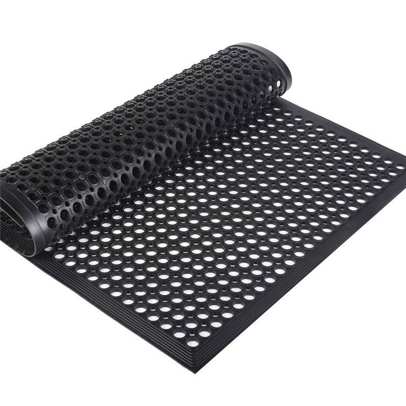 Non Slip Anti Slip Porous Permeable Tapered-Beveled Edges Rubber Kitchen Mat